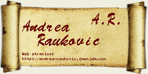 Andrea Rauković vizit kartica